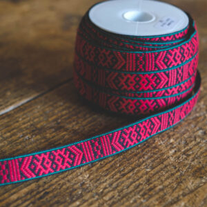 Traditional Swedish ribbon 14mm- red green black