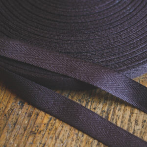 Cotton herringbone tape 14mm- brown