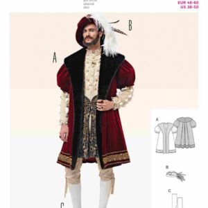 Burda sewing pattern- 6887 tudor coat