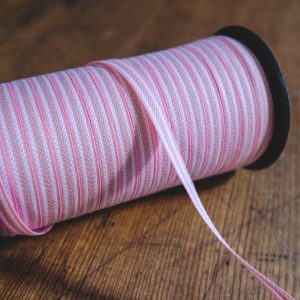 Cotton tape 7mm- pink white