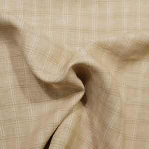 Linen checks- beige white